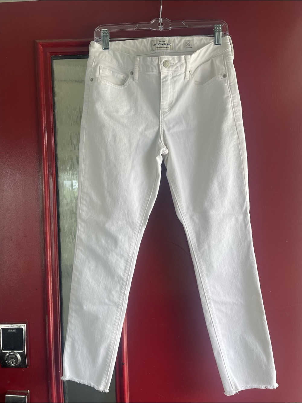 Lucky Brand Lolita white crop jeans